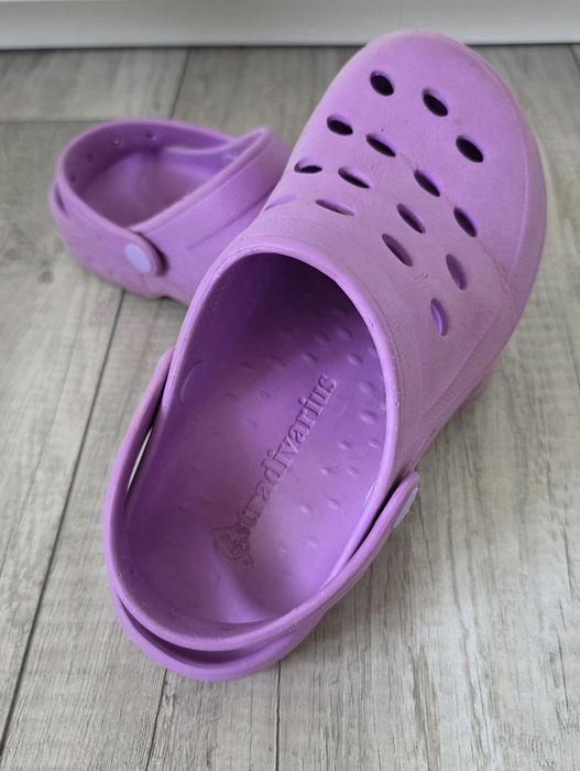 Stradivarius klapki chodaki pianki crocsy fioletowe 37