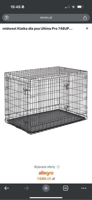 MidWest Ultima Pro 748 UP rozmiar XXL - klatka dla psa, 125x77x87cm