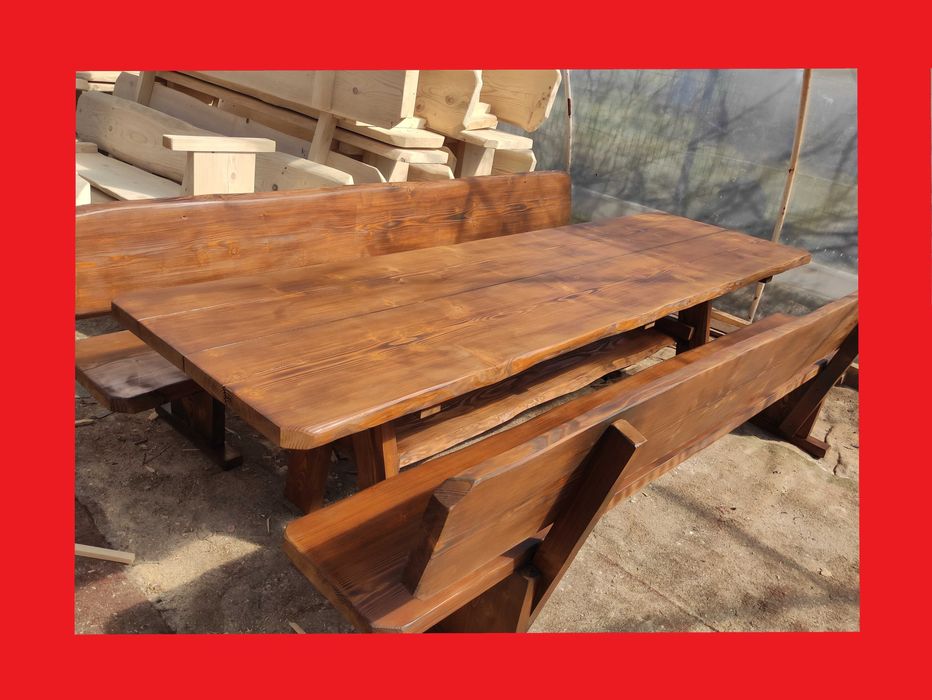 WYPRZEDAŻ! Góralskie Meble Ogrodowe z litego drewna, meble do ogrodu