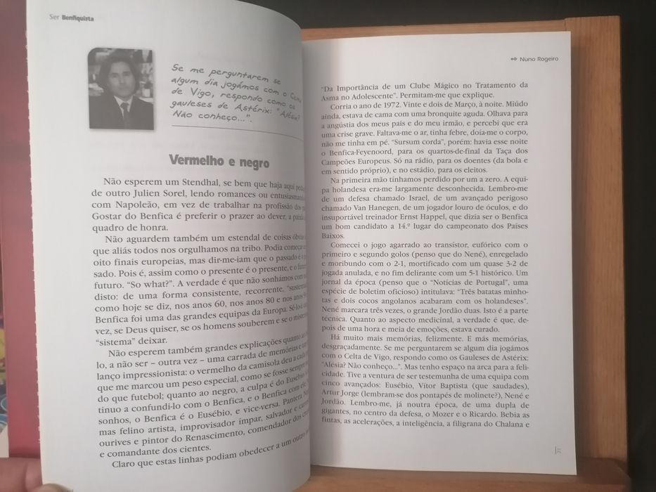 Livro Ser Benfiquista, memória 100 anos, dediicado Mikios Fehér
Livro