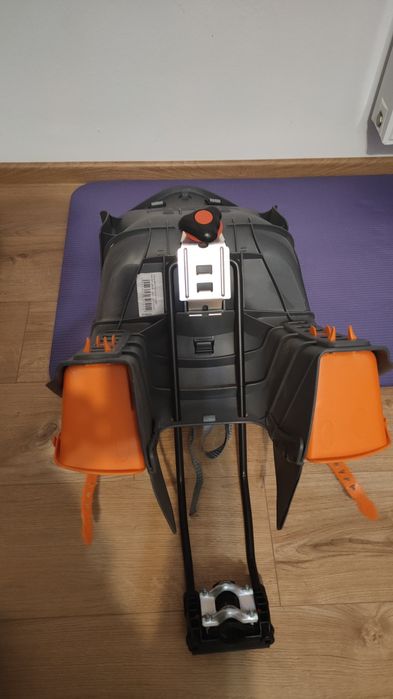 Fotelik rowerowy Polisport KROSS Wallaroo – Szaro - pomarańczowy