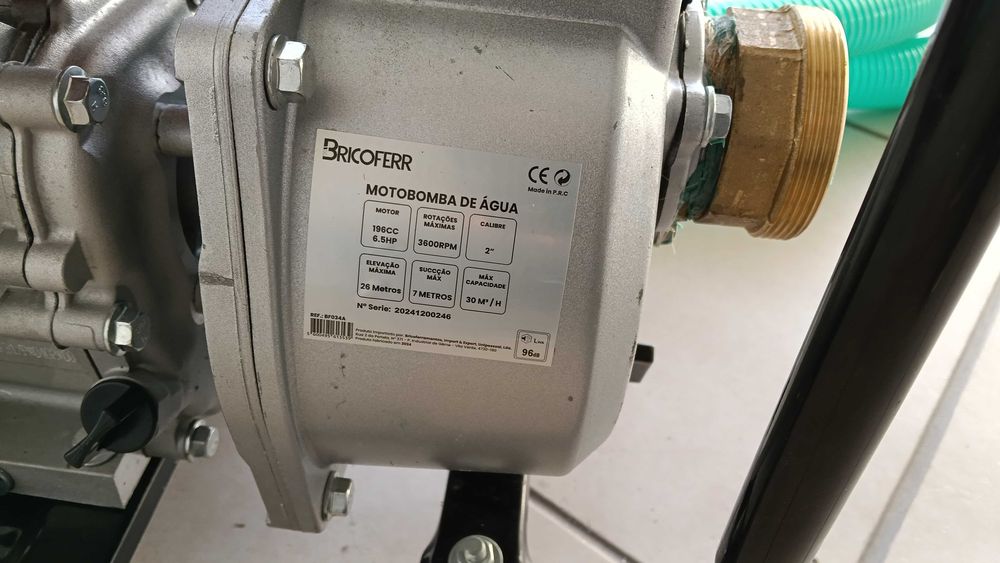 Motobomba 6.5cv 2" a gasolina COMPLETA