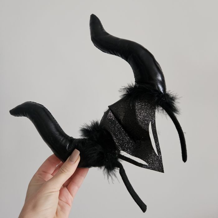 Рога малифисенты обруч с рогами для карнавала