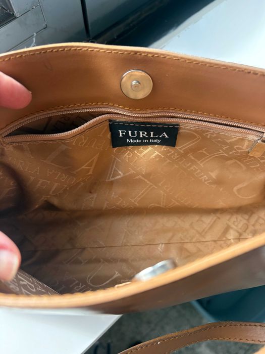 Mala Furla Camel Autêntica