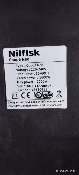 Aspirador Nilfisk, 1600W. Em Loulé.