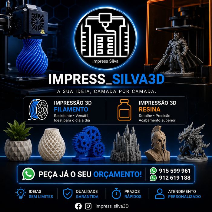 Serviço impressão 3D (resina ou filamento)