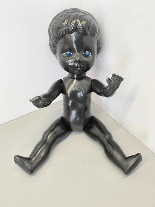 Lalka murzynka zabawka z PRL-U 36cm.