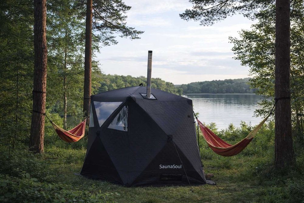 Przenośna Sauna Namiotowa SaunaSoul Zestaw Premium | Mobilna Sauna do Ogrodu