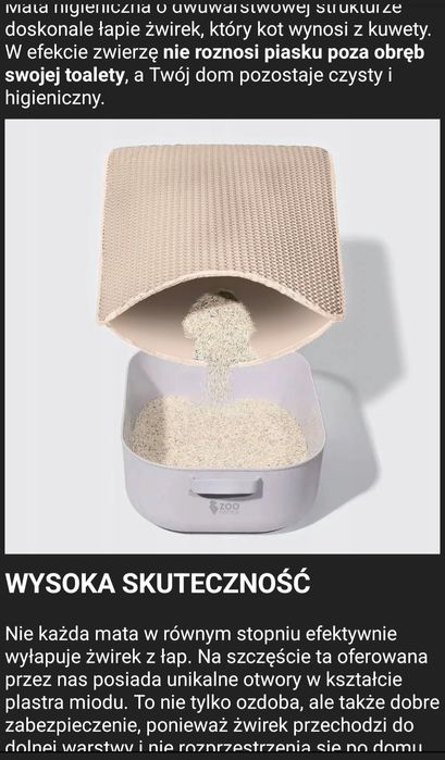 Kuweta i mata dwuwarstwowa XXL 75x55 cm