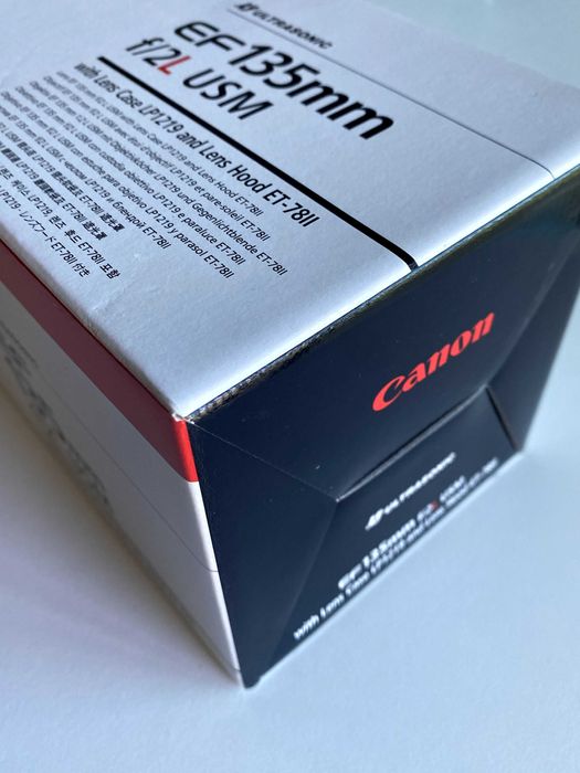 Canon EF 135mm f/2 L USM Bolsa Original Canon LP1219 + Caixa + Manual
