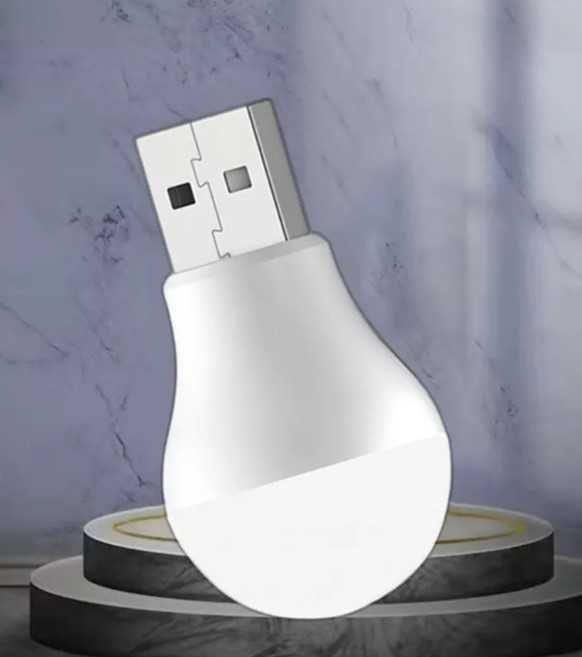 Портативна світлодіодна USB лампа, нічник, ліхтарик 1W 5V кругла