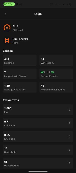 Аккаунт CS:GO PRIME | FACEIT 9LVL, BIGSTAR MM | Под основу