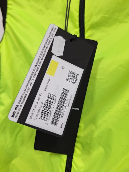 Kamizelka żółta ASSOS UMA GT WIND VEST C2 optic yellow  szosowa damska XS