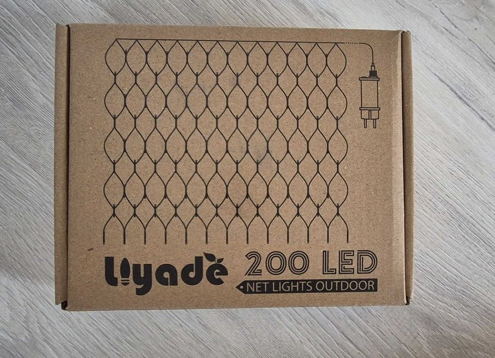 Liyade Kurtyna świetlna LED 200 girlanda świetlna 3 x 2m lampki