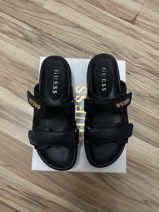 Guess Faxon Black | 40 | damskie klapki na platformie | stan bdb