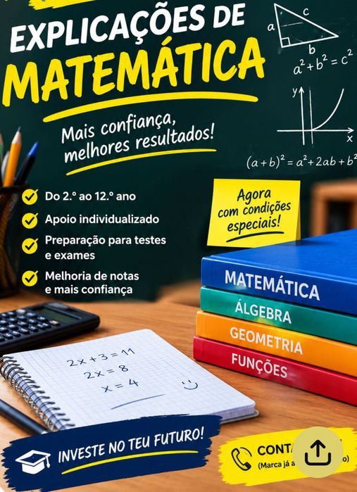 Explicações Matemática 9º Ano Faro