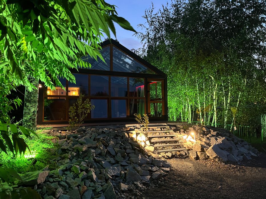Domki Platan nowoczesne modułowe balia ferie jacuzzi sauna SPA Karpacz