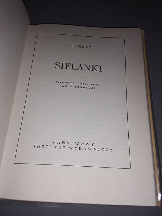 Sielanki teokryt oprawa twarda