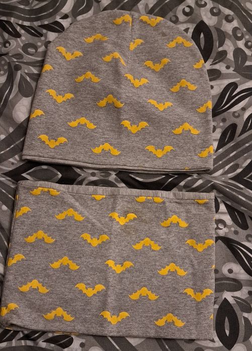 Komplet czapka komin batman 92