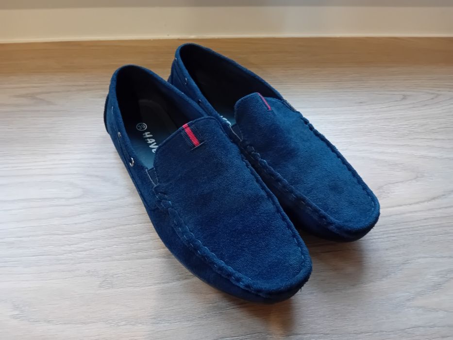 Buty mokasyny zamszowe dla nastolatka rozmiar 39