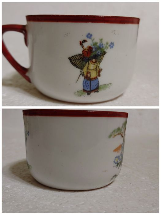 Чашка фарфор Шинуазри Первомайская Рыбинская фабрика Фарфортрест