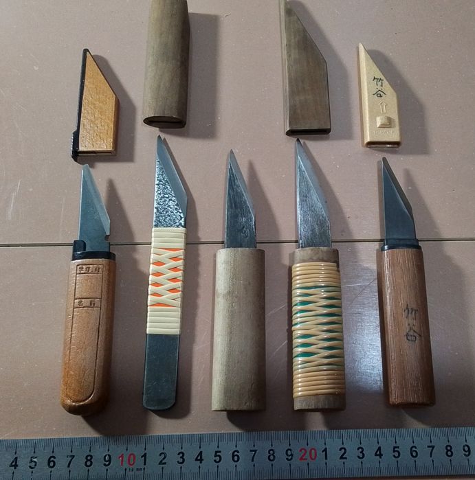 Японські Стамески Різці Рубанки Ніж Кірідаші Нож  Точильний камінь