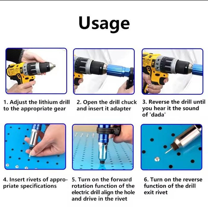 Adaptador Rebites para Aparafusadora
