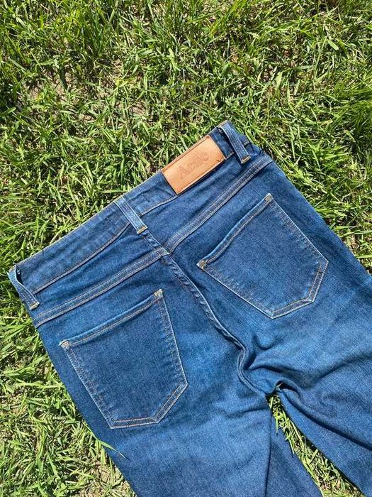 Spodnie damskie jeansy Acne 29x34 jeans navy granatowy style woman