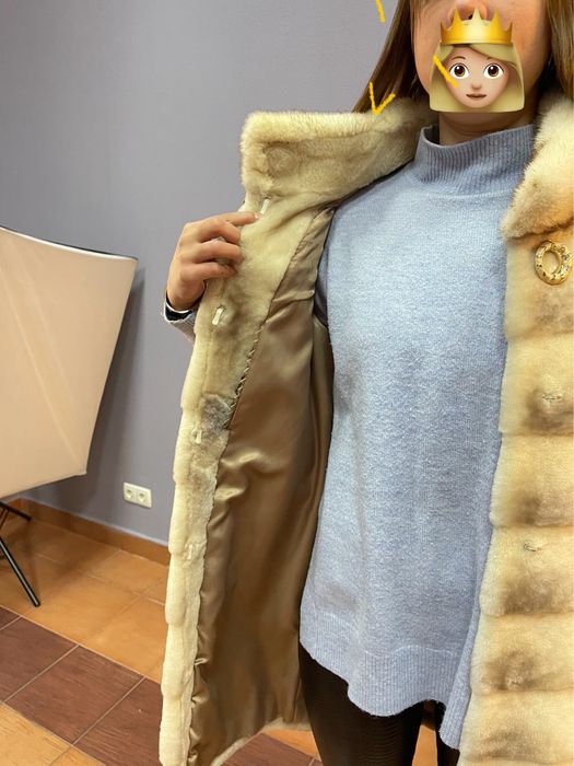 Продам натуральную шубу, мутон с норкой р. 36-38