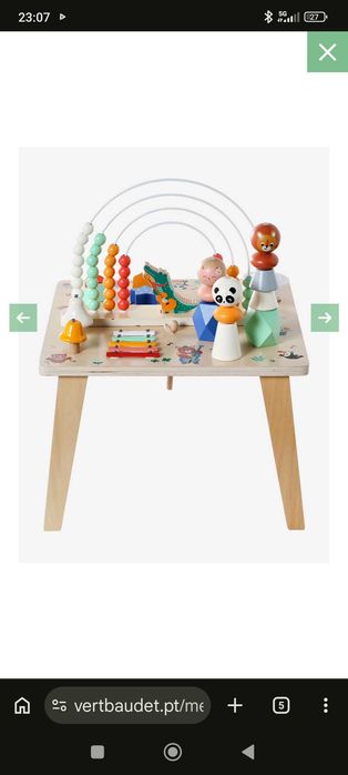 Mesa de atividades bebé