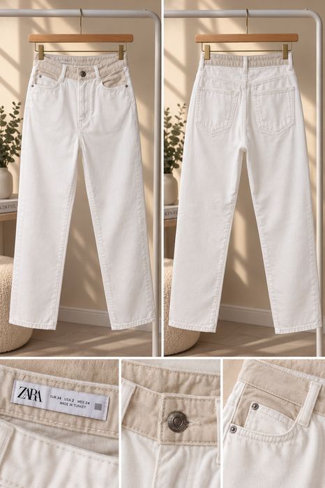Білі джинси Zara, розмір 34