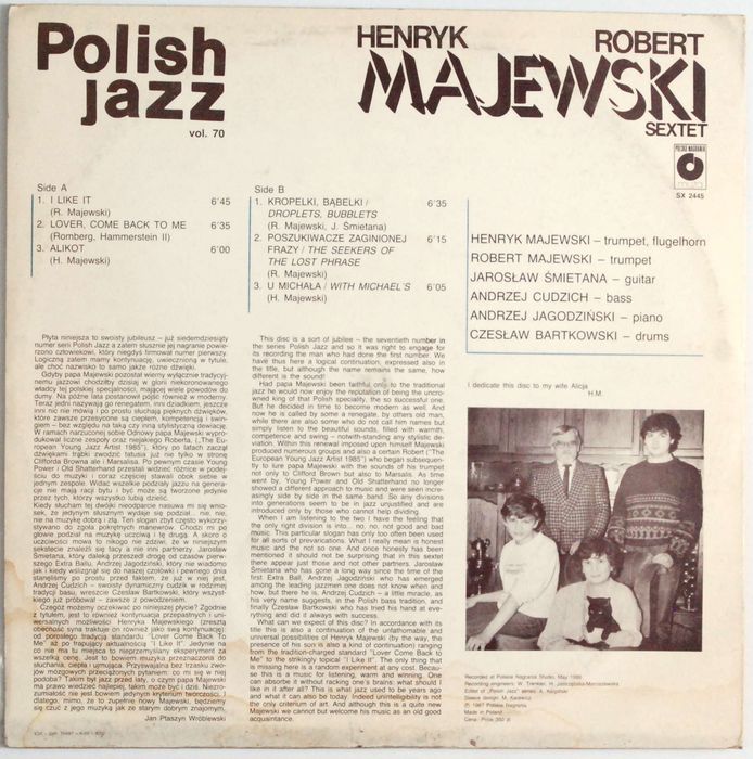 Henryk Robert Majewski Sextet - Continuation