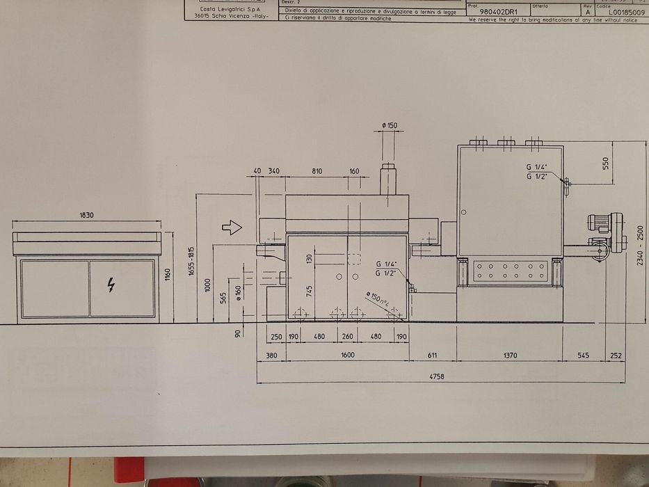 калібрувально-шліфувальна лінія COSTA 1350 мм