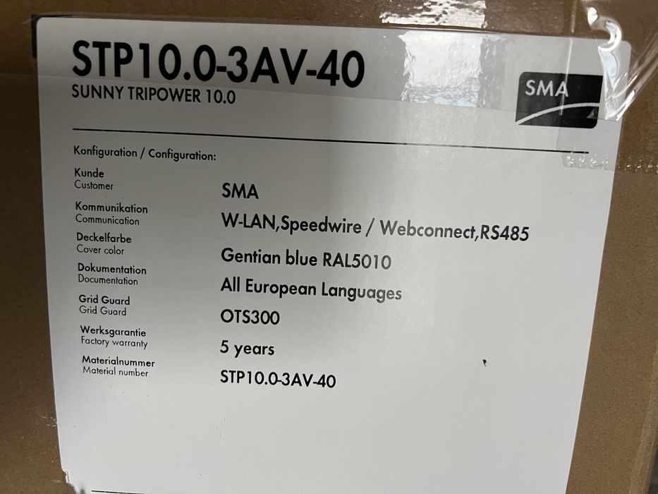Falownik SMA STP 10.0-3AV-40 3 Fazowy