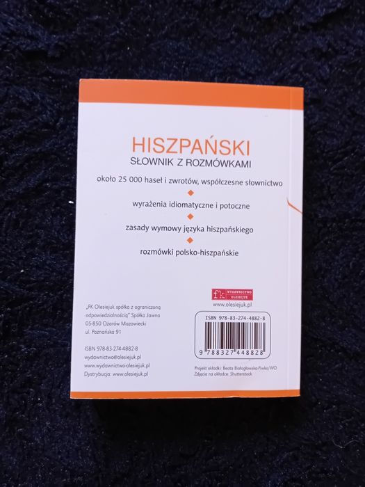 Słownik hiszpański mały z rozmówkami