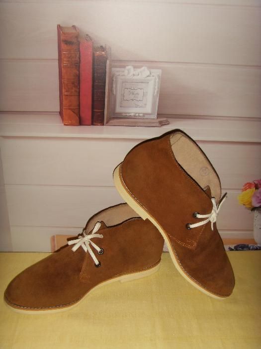 Mokasyny Skórzane, Zamszaki, Brązowe, Wygodne =WROCŁAW=