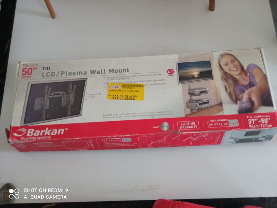 Uchwyt ścienny do telewizora Barkan 37"-50" | Regulowany (Tilt)