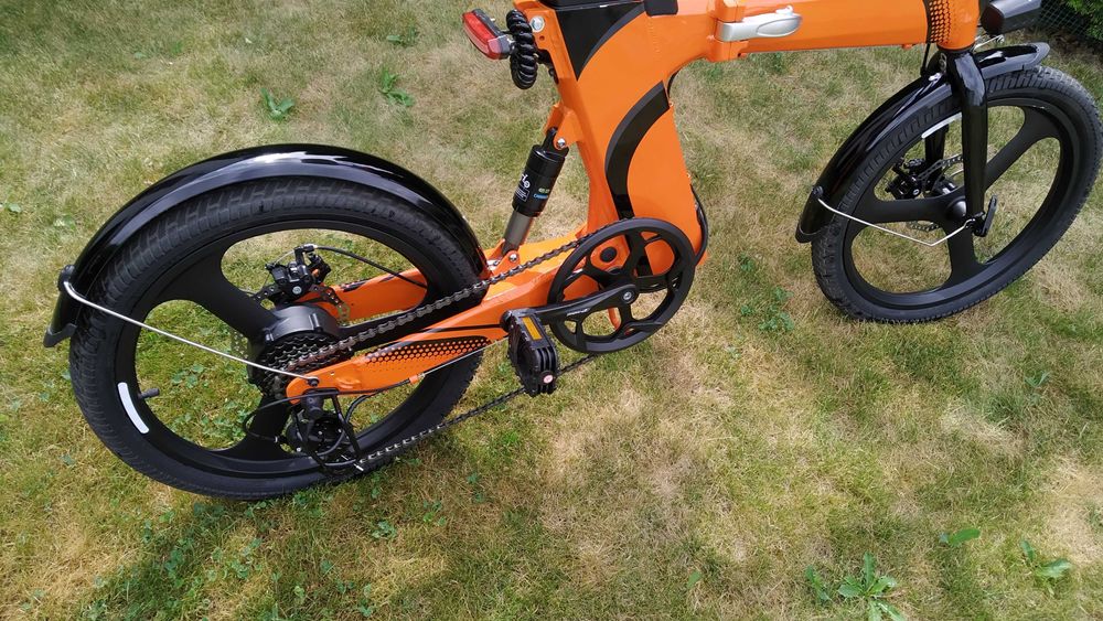 Rower elektryczny Chirrey Z7 ORANGE + 2 Baterie + błotniki