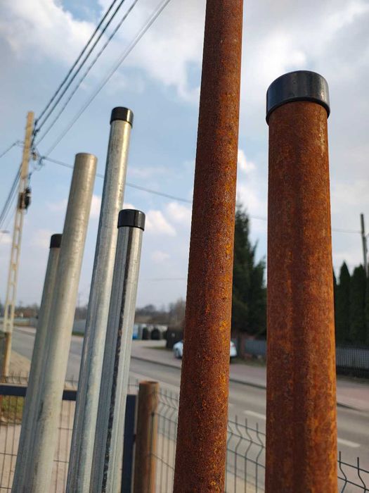 słupek stalowy  słupki na ogrodzenie  rura   ogrodzenia rury do siatki
