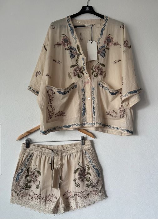 Wiralowy komplet Zara boho haft