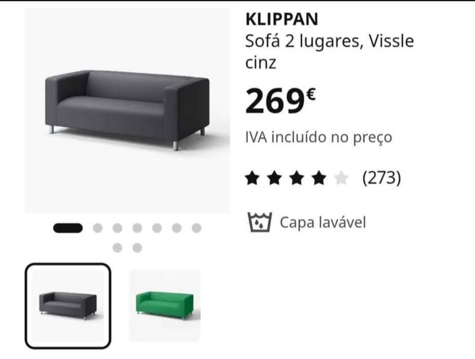 Sofá  2 lugares Liippan Ikea