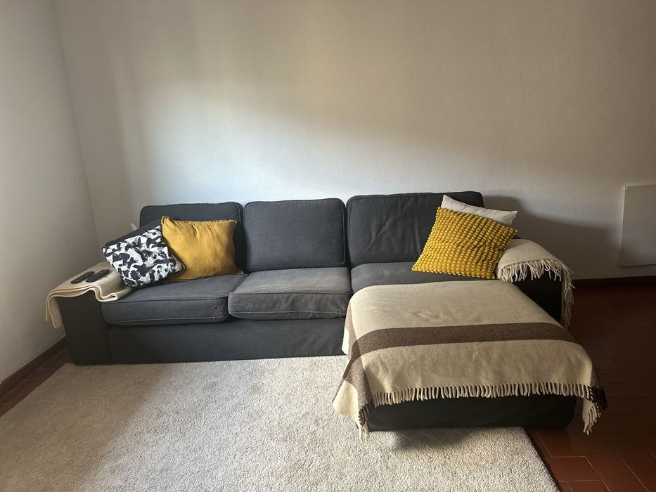 Sofa 3 lugares cinzento