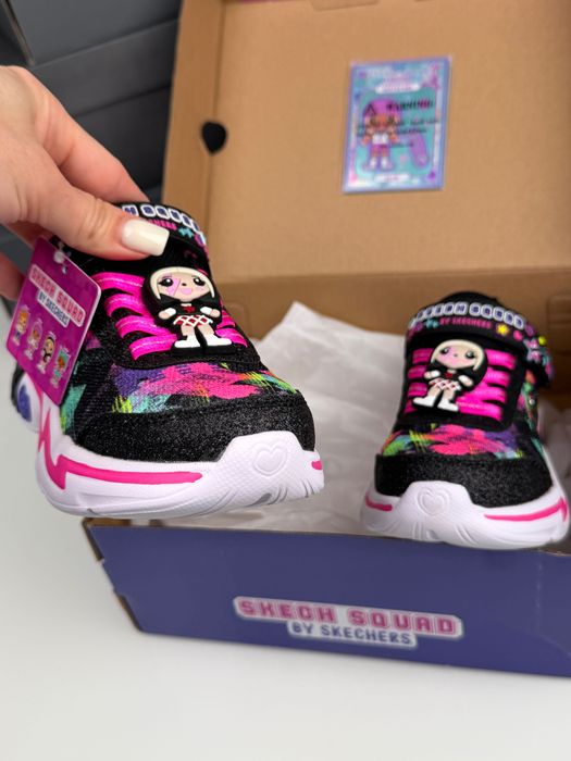 Детские кроссовки на девочку на липучках Skechers SNUGGLE 32/35р
