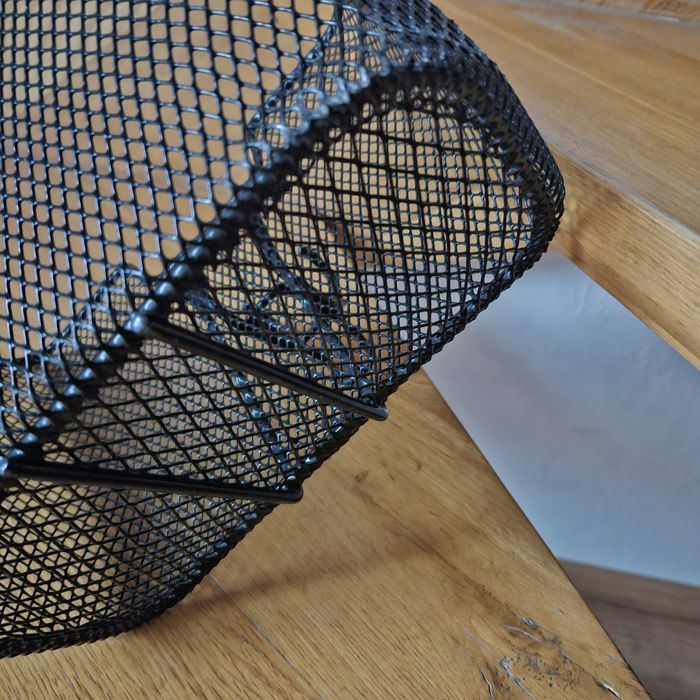 Koszyk rowerowy czarny metalowy