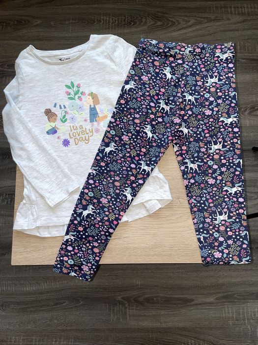 Костюм 116 122 набір набор комплект реглан лосіни лонг лосини кофта