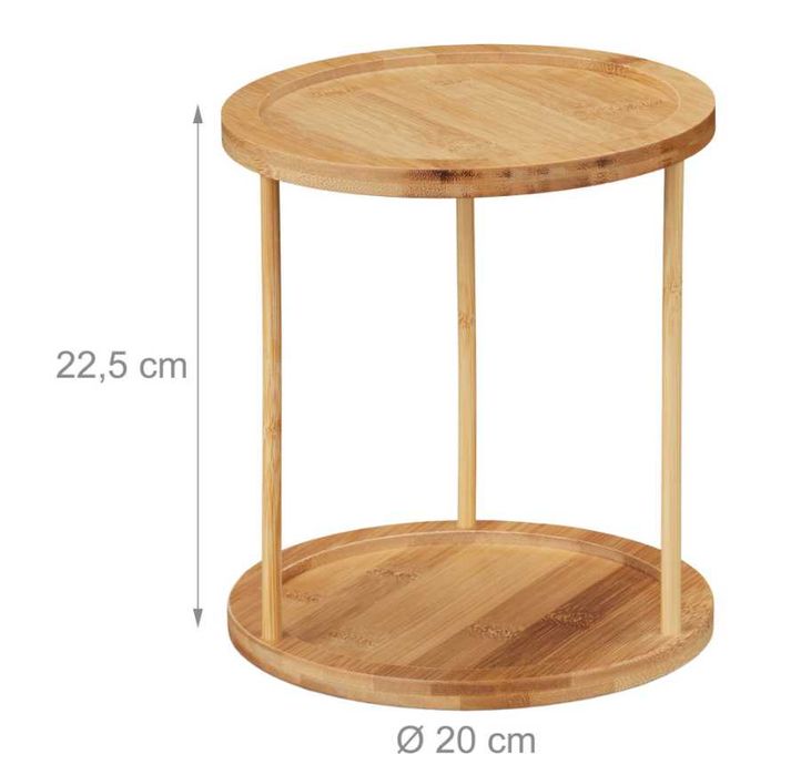 Okrągły stojak na przyprawy z 2 półkami Relaxdays