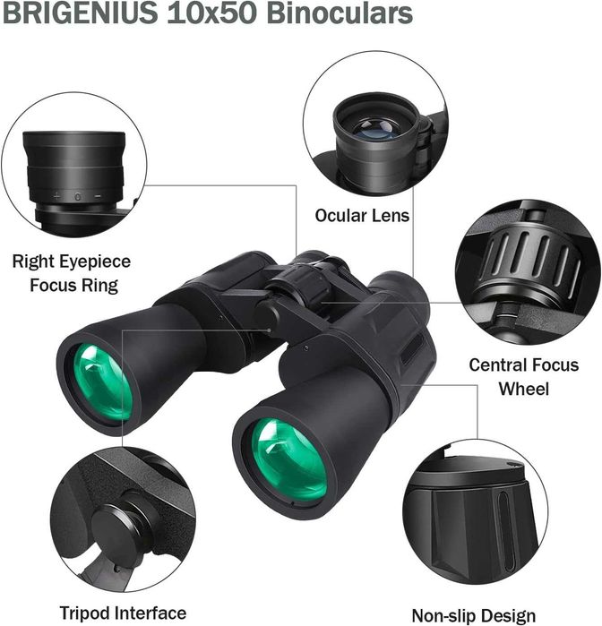 Binóculos 10x50 BRIGENIUS HD
