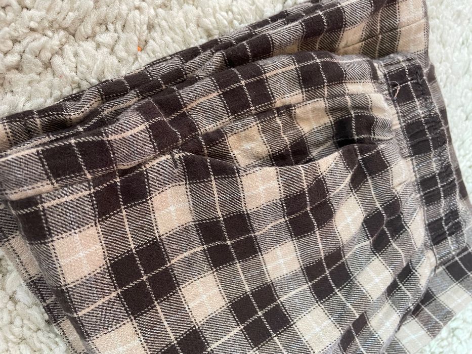 Spodnie w kratkę H&M na 134 cm 30 zł ciepłe i miękkie