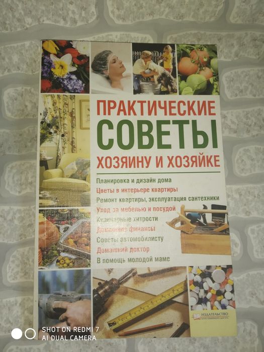 Книга Практические советы хозяину и хозяйке содержит рекомендации по дизайну интерьера, ремонту, кулинарии, домашним финансам и уходу за мебель
