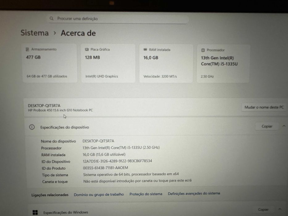 HP probook 450 G10 - como novo